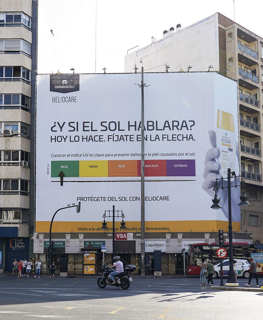 Producción de acción publicitaria de concienciación de riesgo UV para Heliocare, Cantabria Labs, en Valencia